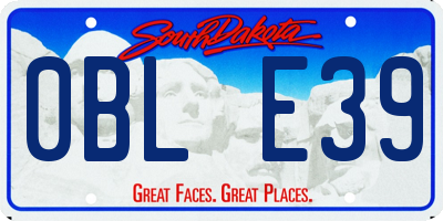 SD license plate 0BLE39