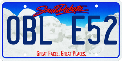 SD license plate 0BLE52
