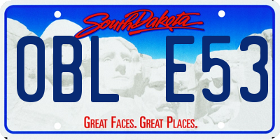 SD license plate 0BLE53