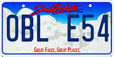 SD license plate 0BLE54