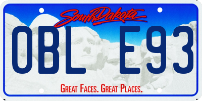 SD license plate 0BLE93