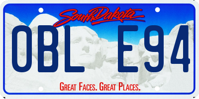 SD license plate 0BLE94