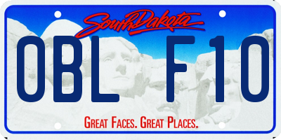 SD license plate 0BLF10