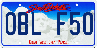 SD license plate 0BLF50