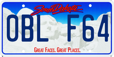 SD license plate 0BLF64