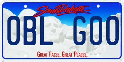 SD license plate 0BLG00