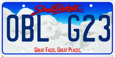 SD license plate 0BLG23