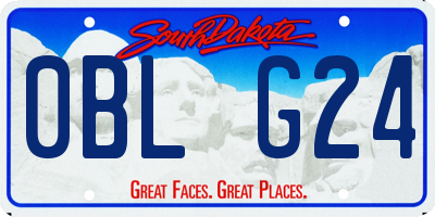 SD license plate 0BLG24