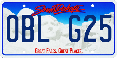 SD license plate 0BLG25