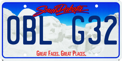 SD license plate 0BLG32
