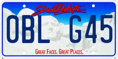 SD license plate 0BLG45