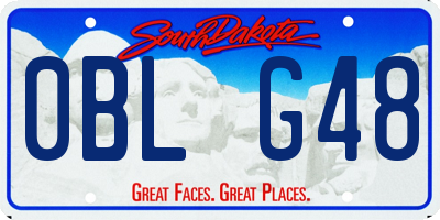 SD license plate 0BLG48