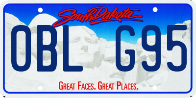 SD license plate 0BLG95