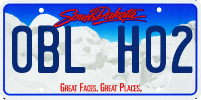 SD license plate 0BLH02