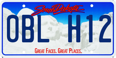 SD license plate 0BLH12