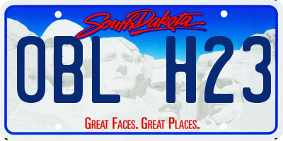 SD license plate 0BLH23