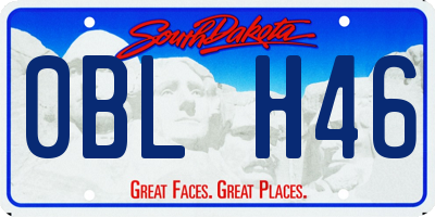 SD license plate 0BLH46