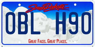SD license plate 0BLH90