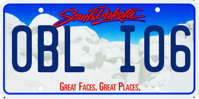SD license plate 0BLI06