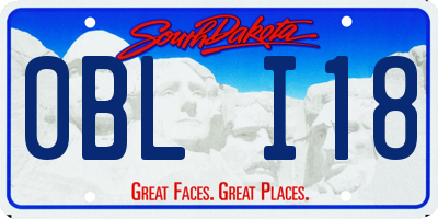 SD license plate 0BLI18