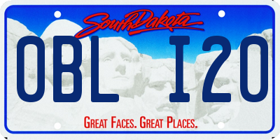 SD license plate 0BLI20