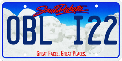 SD license plate 0BLI22