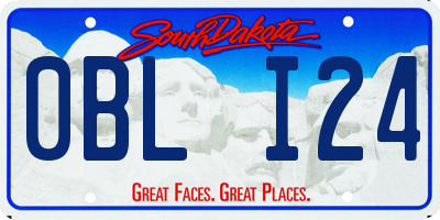 SD license plate 0BLI24
