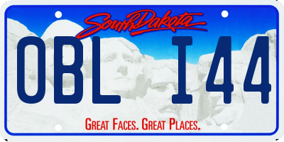 SD license plate 0BLI44