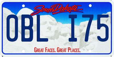 SD license plate 0BLI75