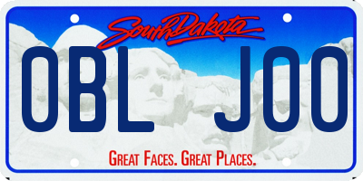 SD license plate 0BLJ00