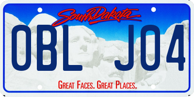 SD license plate 0BLJ04
