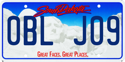 SD license plate 0BLJ09