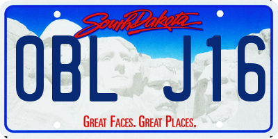 SD license plate 0BLJ16