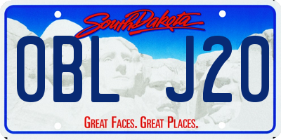 SD license plate 0BLJ20