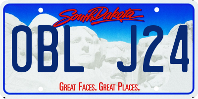 SD license plate 0BLJ24