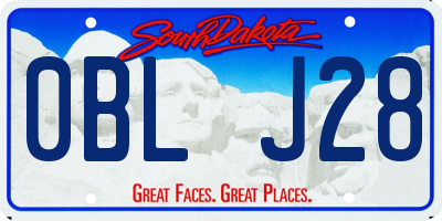 SD license plate 0BLJ28