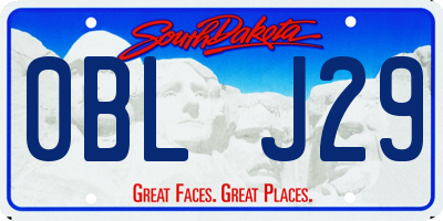 SD license plate 0BLJ29