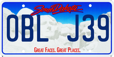 SD license plate 0BLJ39
