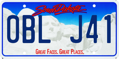 SD license plate 0BLJ41