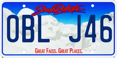SD license plate 0BLJ46