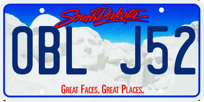 SD license plate 0BLJ52