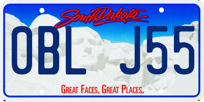 SD license plate 0BLJ55