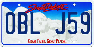 SD license plate 0BLJ59