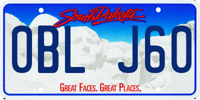 SD license plate 0BLJ60