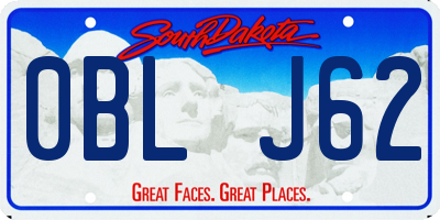 SD license plate 0BLJ62