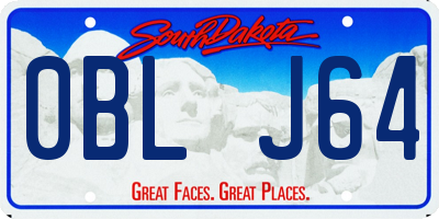 SD license plate 0BLJ64