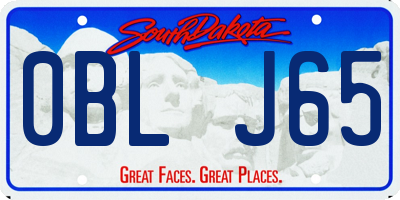 SD license plate 0BLJ65