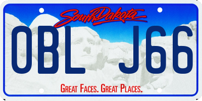 SD license plate 0BLJ66