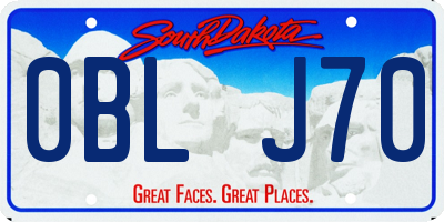 SD license plate 0BLJ70