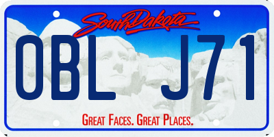 SD license plate 0BLJ71